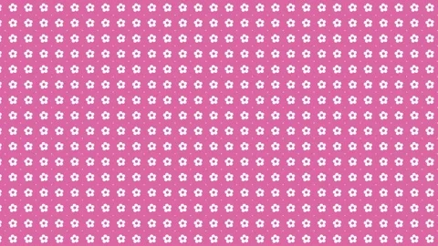 Animated Pattern Of Rotating Flower Symbols Scrolling Right On A Pink Background Stock Footage 333697866