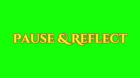 Animated pause and reflect text on green screen background Stock Footage 337312392