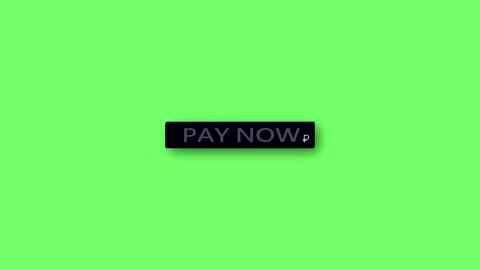Animated pay now button on a vibrant green background. Depicting online pay.. Stock Footage 258100528