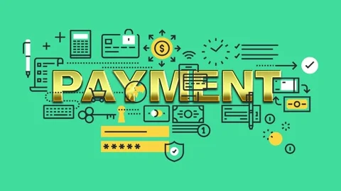 Animated of payment methods and technology Stock Footage 340282628