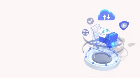 Animated Payment Secure Concept With Copy Space. Stock Footage 287105878