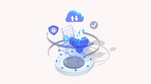 Animated Payment Secure Concept. Digital Online Payment, Data Privacy. Stock Footage 287106043