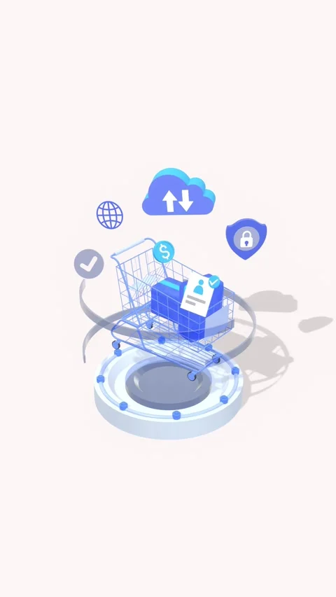 Animated Payment Secure Concept In Vertical Video. Stock Footage 287105877