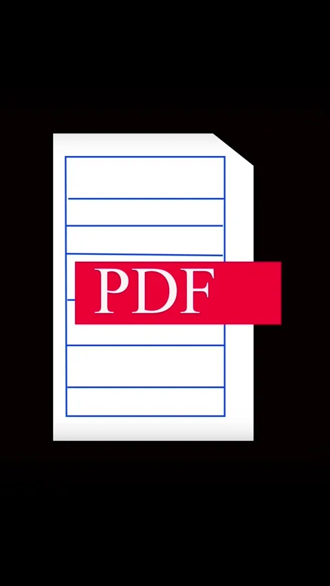Animated PDF document vertical video. Loading bar tech file transfer. Digit.. 動画素材 321628256