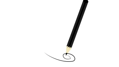 Animated pencil element with simple and clean movement Stock Footage 311826903
