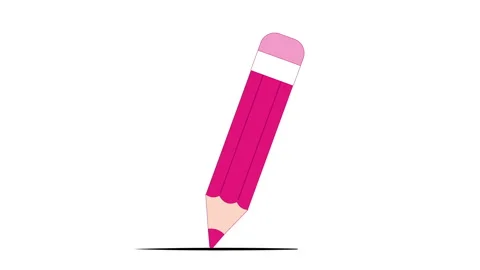 Animated pencil element with simple and clean movement Stock Footage 311826951