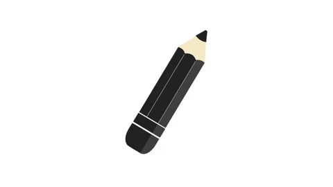 Animated pencil element with simple and clean movement Stock Footage 311826961