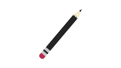Animated pencil element with simple and clean movement Stock Footage 311826972