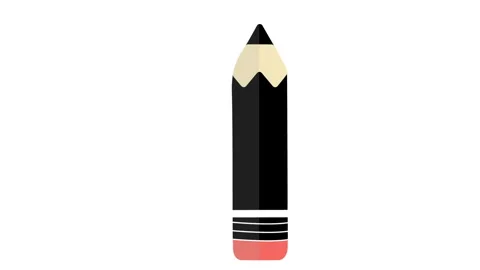 Animated pencil element with simple and clean movement Stock Footage 311826986