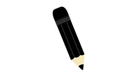 Animated pencil element with simple and clean movement Stock Footage 311826990
