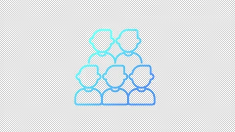Animated people group gradient icon Stock-Footage 223500516