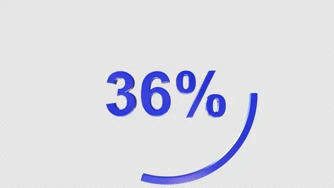 Animated Percentage Circle Progress Indicator and Efficiency Metrics Visuali Video stock 319972618