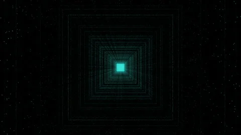 Animated perspective particle tunnel moving Stock Footage 159946191