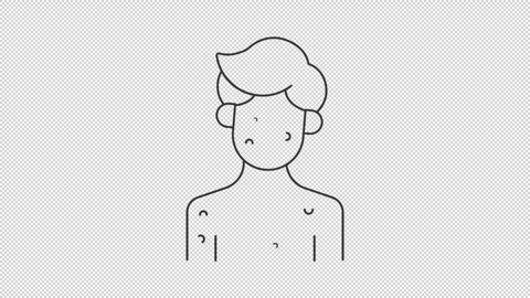 Animated pest bite icon Video stock 277185265