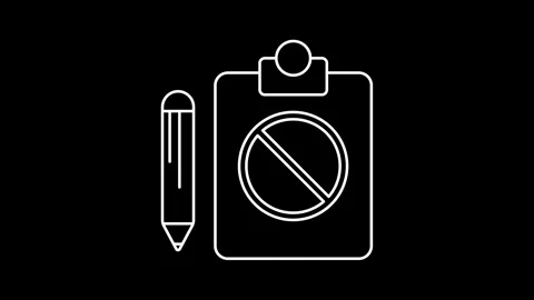 Animated petition icons in thin line style 動画素材 314617053