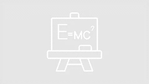 Animated physics lesson white line icon Stock Footage 340353714