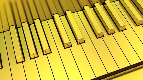 Animated Piano Stock Footage 74543443