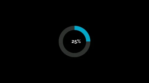 Animated Pie Chart 25 Percent 4K Infographic Motion Graphics Stock Footage 325331603