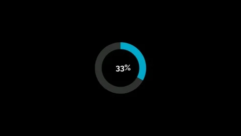 Animated Pie Chart 50 Percent 4K Infographic Motion Graphics Stock Footage 325331618