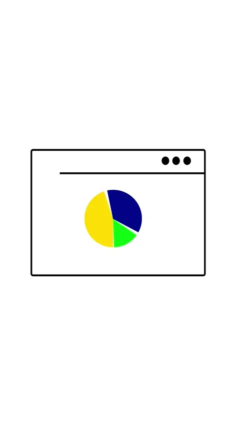 Animated pie chart in browser highlighting quarterly spending data vertical.. Stock Footage 316946216