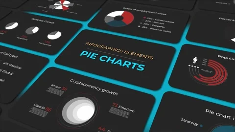 Animated Pie Chart Infographics for Business Data Visualization  After Effects	Stock