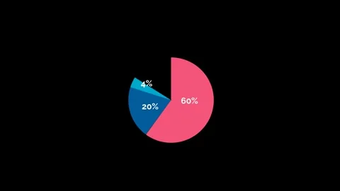 Animated Pie Chart Market Share Data Visualization Stock Footage 325331636