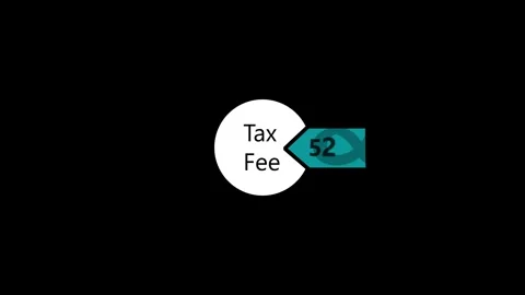 Animated pie chart showing tax fee breakdown with modern minimalist and cle.. Video stock 340444546