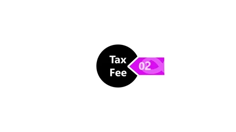 Animated Pie Chart Showing Tax Fee Breakdown with Purple Arrow Segment High.. Stock Footage 341008252