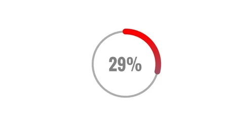 Animated Pie Chart Video Showing 50 Percent On White Background Stock Footage 315880738