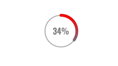 Animated Pie Chart Video Showing 60 Percent On White Background Stock Footage 315880750