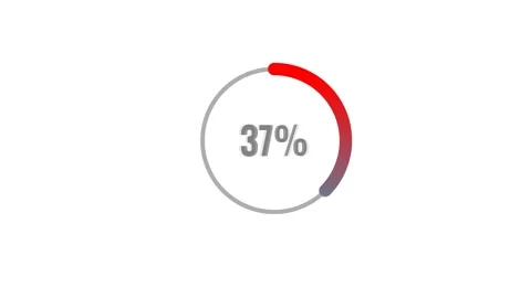 Animated Pie Chart Video Showing 65 Percent On White Background Stock Footage 315880751