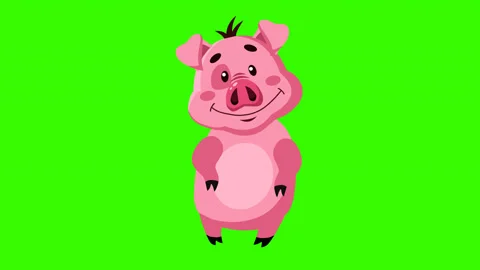 Animated pig 1 Stock Footage 86230947
