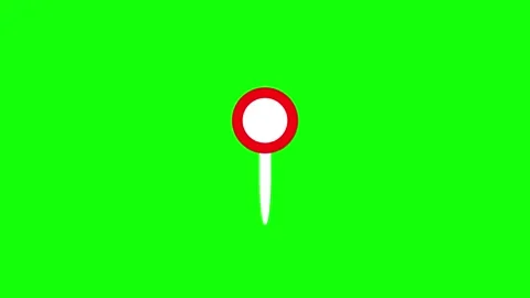 Animated pin icon green screen Vídeos de archivo 295845343