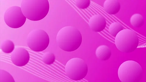Animated pink 3d circular balls moving around designed as background Stock Footage 199379885