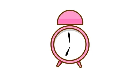 Animated Pink Alarm Clock Stock Footage 278342499