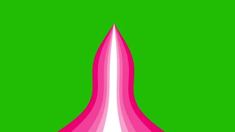 Animated pink and white Wave Green screen Stock Footage 280712444