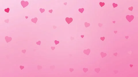 Animated pink background with floating hearts for romantic Valentine's Day and 스톡 동영상 345765134