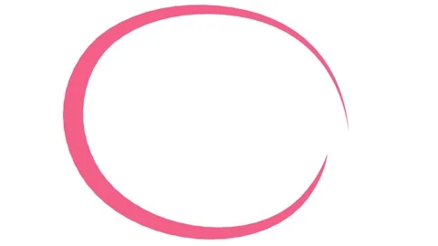 Animated pink brush stroke draws a circle on a white background. Stock Footage 322574333