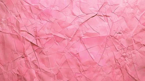 Animated Pink Crumpled Paper Texture Background With Wrinkled Surface 스톡 동영상 327902444
