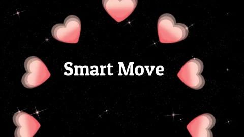 Animated pink hearts floating with text on a black starry background Vídeo Stock 338382162