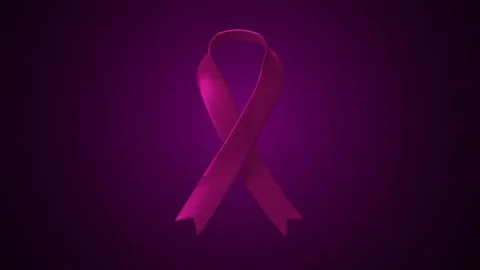 Animated Pink Ribbon from Side Video stock 82279633