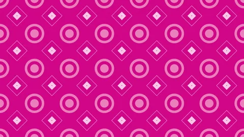 Animated pink seamless loopable flicker circle and square background Stock Footage 248769323