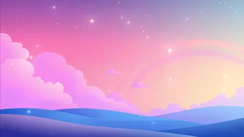 Animated Pink Sky Background with Soft Light Clouds Stock Footage 303951394