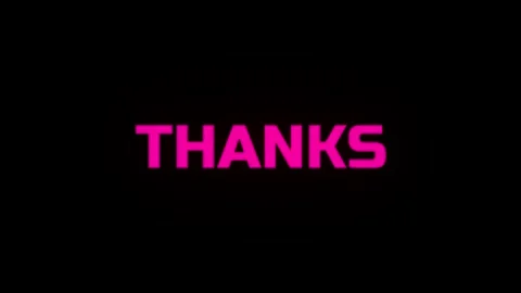 Animated pink thanks text on black background with glowing particles and gl.. Stock Footage 340399378