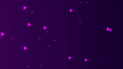 Animated pink triangles and dots drifting on a purple gradient Stock Footage 327472409