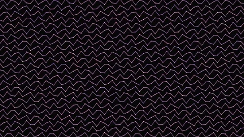 Animated pink zigzag lines pattern moving on black background Stock Footage 346663809