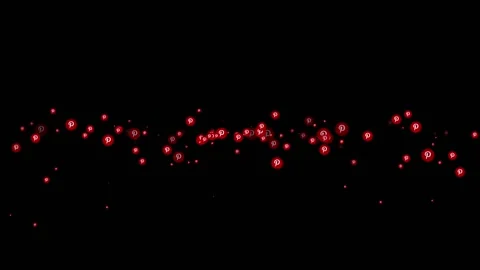Animated Pinterest logo explosion Stock-Footage 142672996