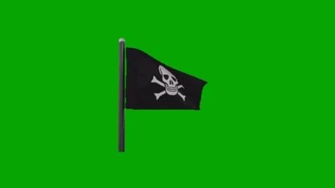 Animated Pirate Flag Chroma Key Screen 動画素材 340116439