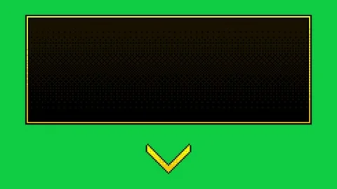 Animated Pixel Arrow with Text Frame on Green Screen Stock Footage 314391894