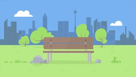 Animated pixel art design of daytime Ground, grass, sky, tree and stars. an.. Video stock 279148891